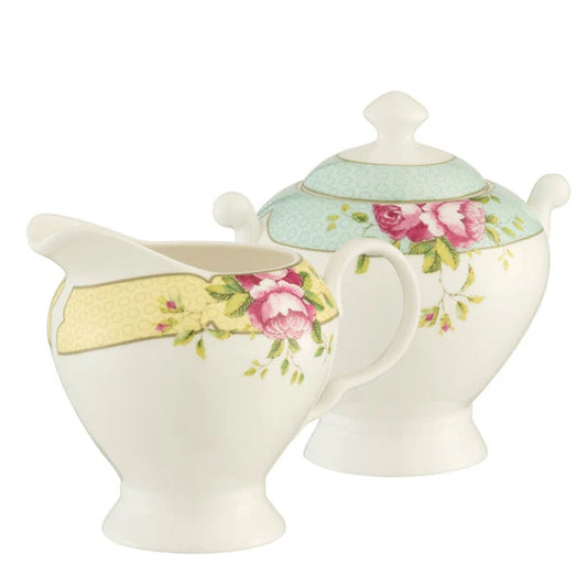 Aynsley Archive Rose Sugar & Creamer Set CLAS40014