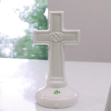 Belleek Love Knot Cross 46673