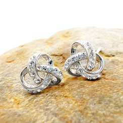 ShanOre Sterling Silver Trinity Earrings With Swarovski Crystals