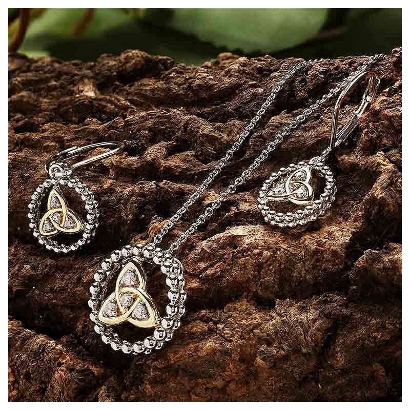 ShanOre Sterling Silver and CZ Trinity Knot Pendant