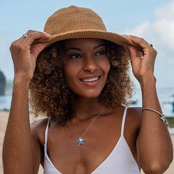 Ocean by  ShanOre Sterling Silver Blue Crystal Mother & Baby Pendant