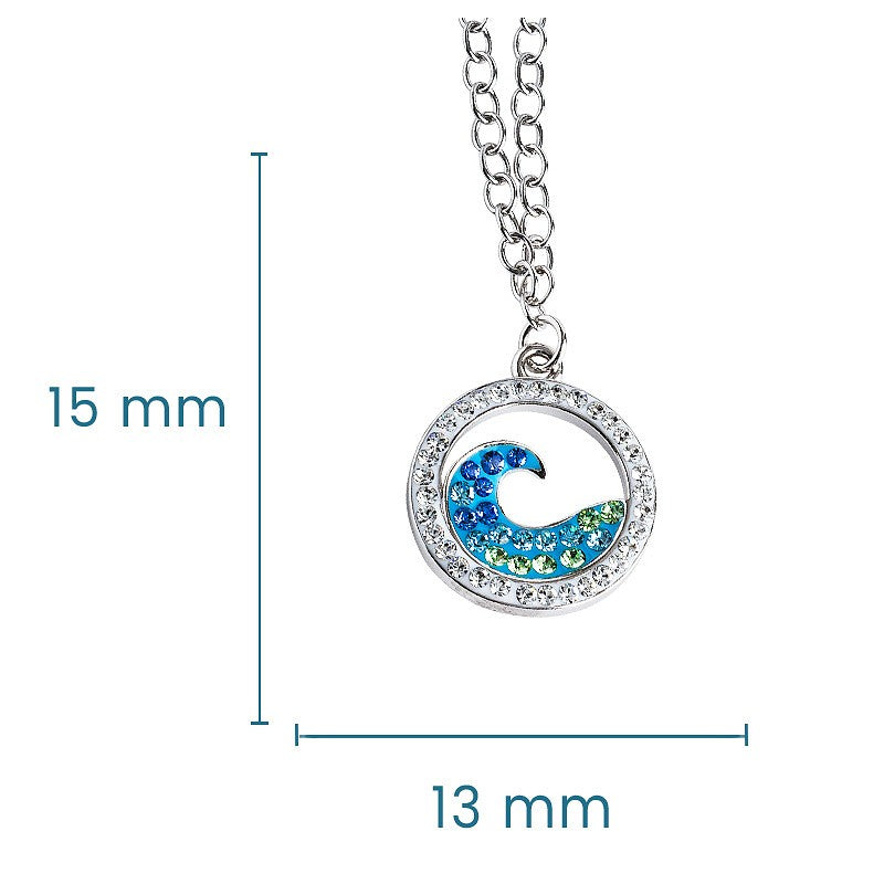 Ocean by ShanOre Sterling Silver Wave Crystal Anklet