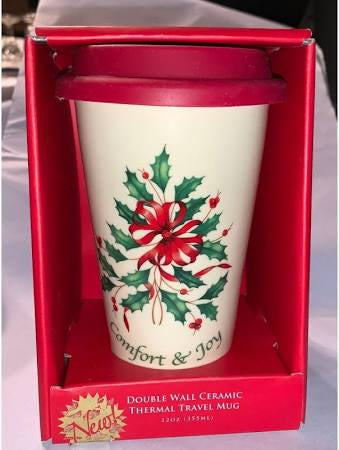 Lenox Holiday Comfort & Joy Thermal Travel Mug