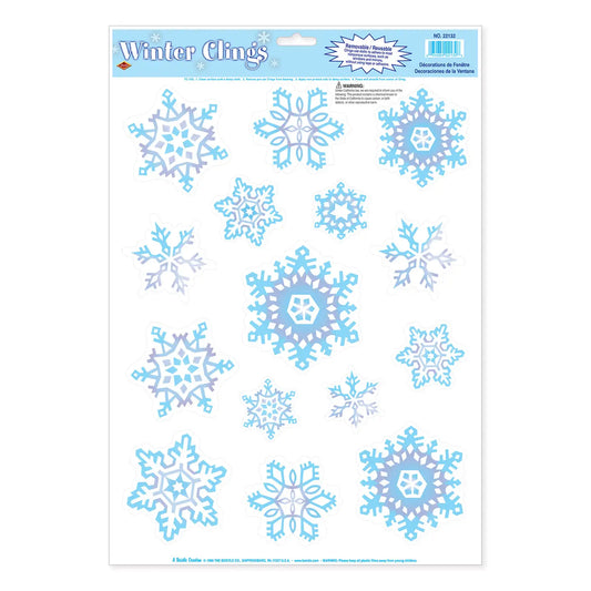 Beistle Crystal Snowflake Clings