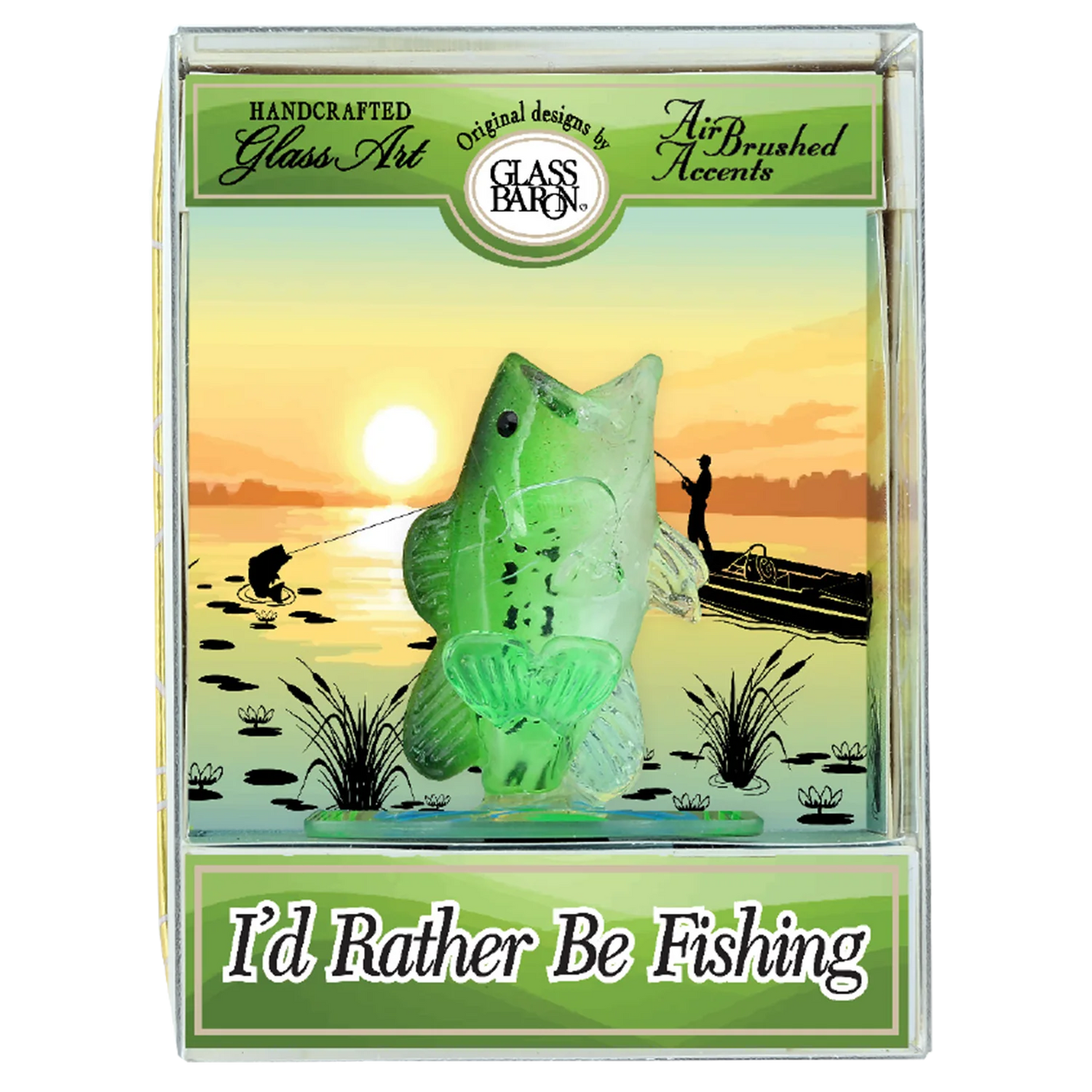 The Glass Baron I’d Rather Be Fishing Keepsake Box