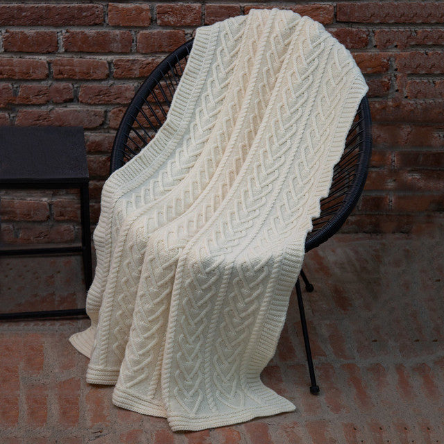 Irish Merino Wool Heart Throw
