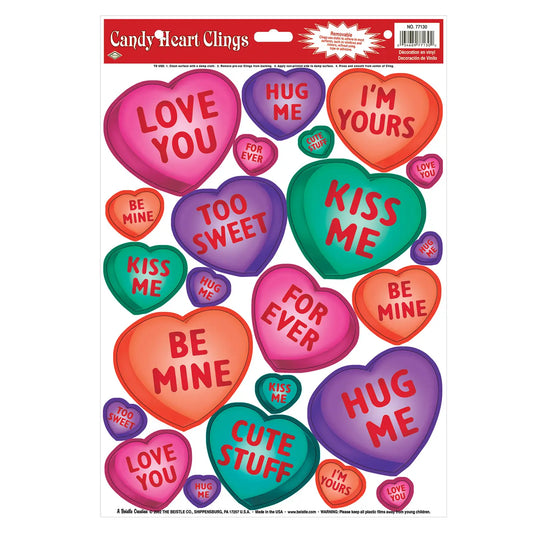 Candy Heart Clings