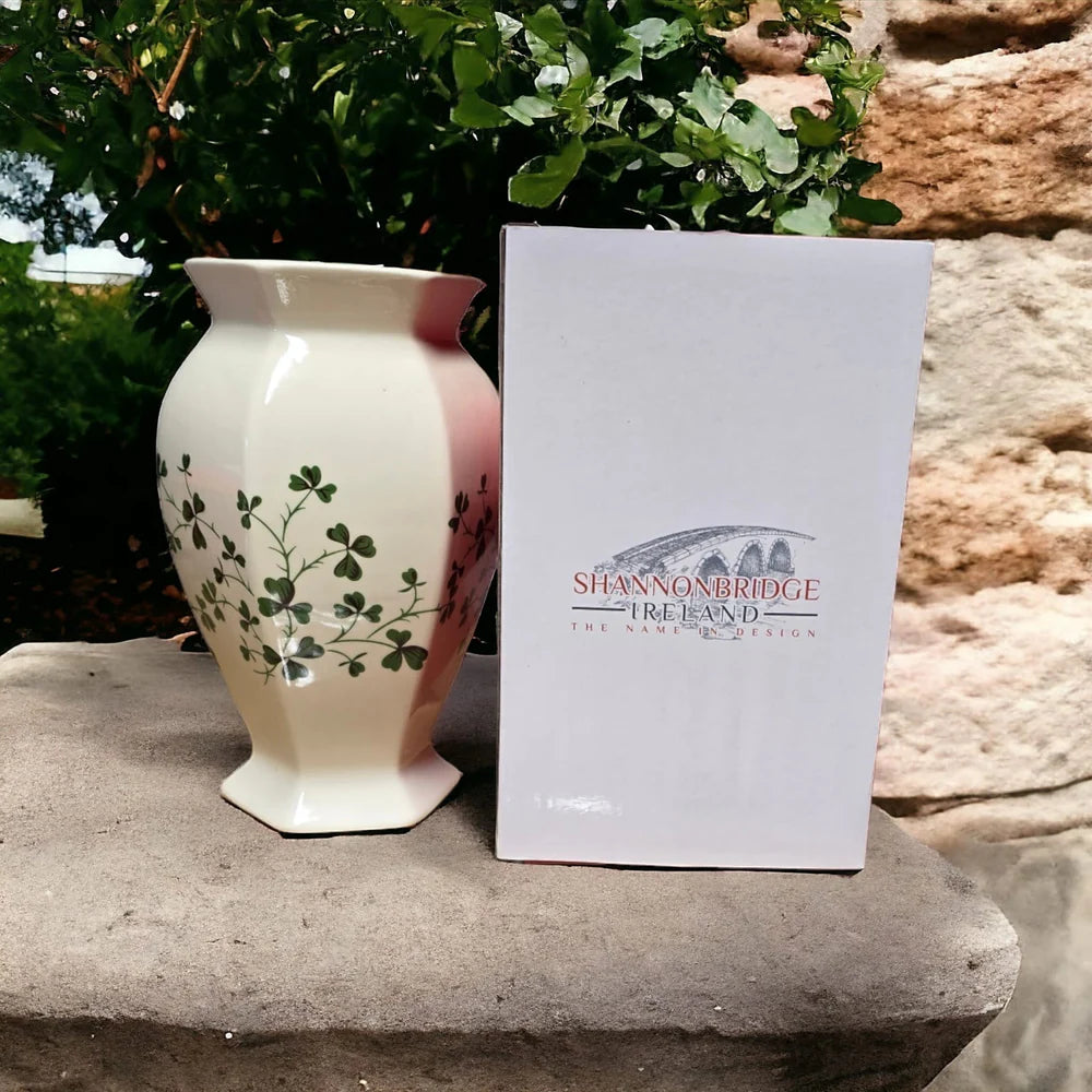 Shannonbridge 9”  Shamrock Vase