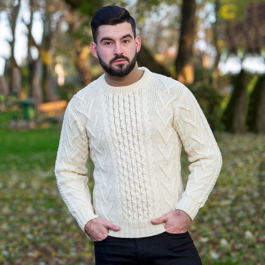 Men’s Merino Aran Sweater XLG