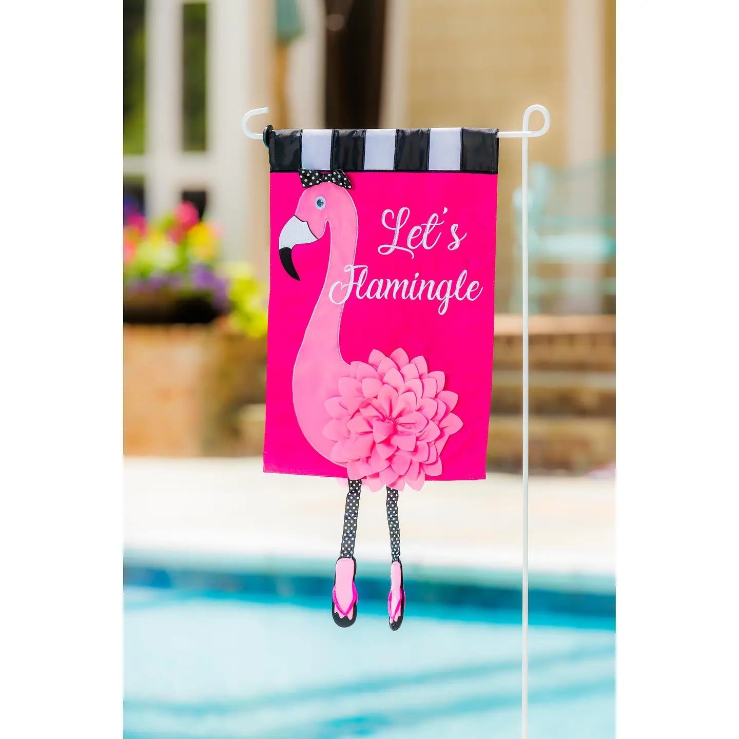 “Let’s Flamingale” Garden Flag