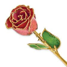 Rose Lady Gold Trimmed Sonia Pearl Rose With Silver Sparkles