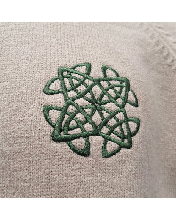 Celtic Knot Crew Neck Sweater Stone