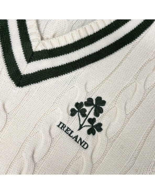 The Heritage Collection By Lansdowne Shamrock Crest Cab,e Sweater