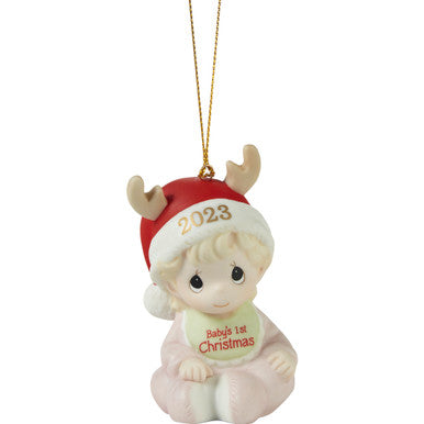 Precious Moments “Baby’s First Christmas” Dated Girl Ornament