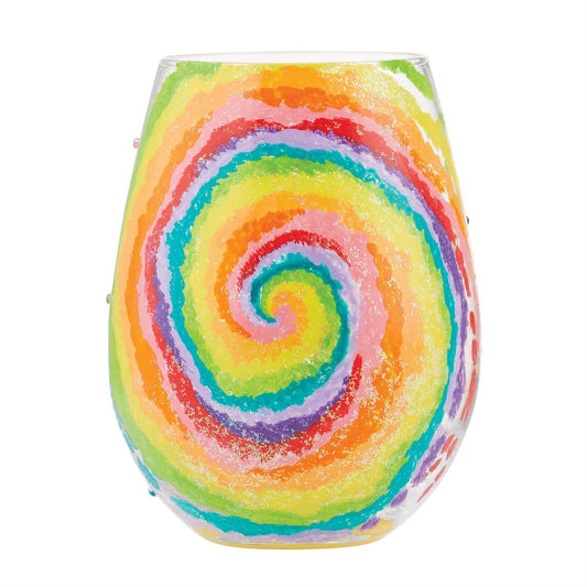 Lolita Tie Dye Stemless Wine Glass