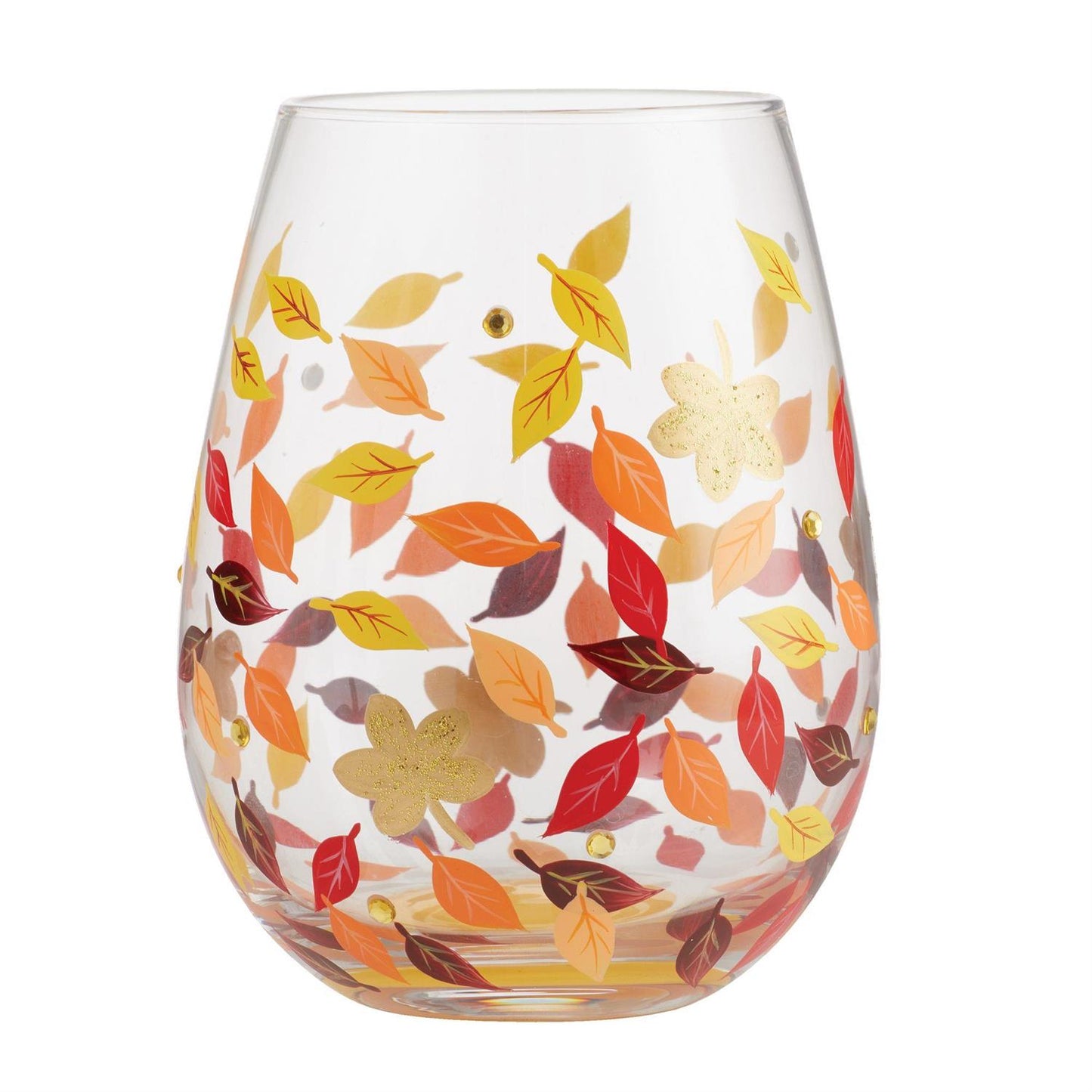 Lolita, “Leaves-A-Million,” Stemless Wine Glass