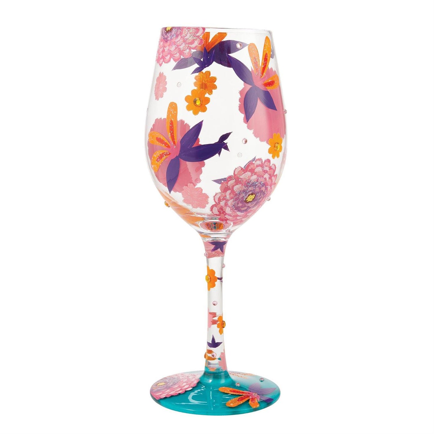 Lolita, “Funky Florals,” Wine Glass