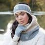 Patrick Frances Grey/Cream Melange Knit Headband