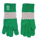 Patrick Francis Emerald/Taupe/Cream Spotty Kids Gloves (3-6 Yrs)