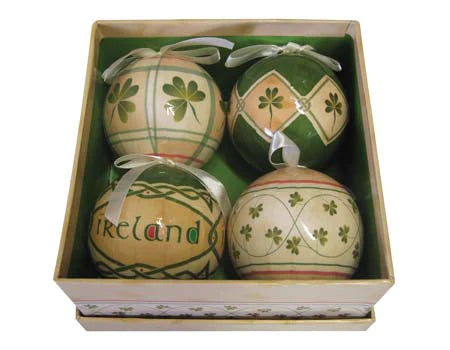 4 Shamrock Ornaments