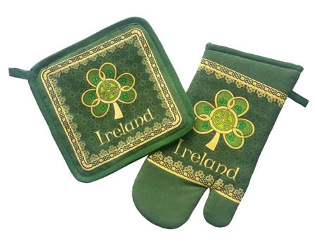 Shamrock Spiral Oven Mitt & Pot Holder