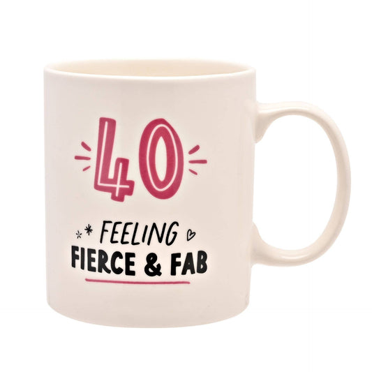 WIDDOP and Co. - Hullabaloo Birthday Mug - 40 Pink