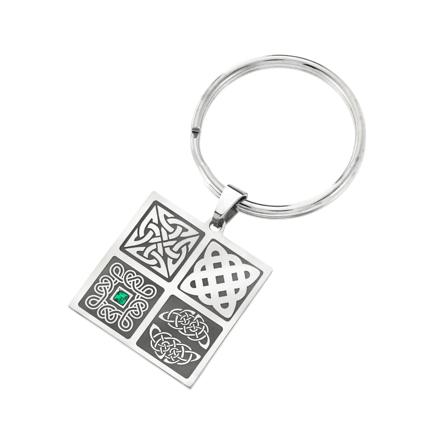 Joyful Sentiments - Handcrafted Celtic Knot Symbol Stainless Steel Keyring