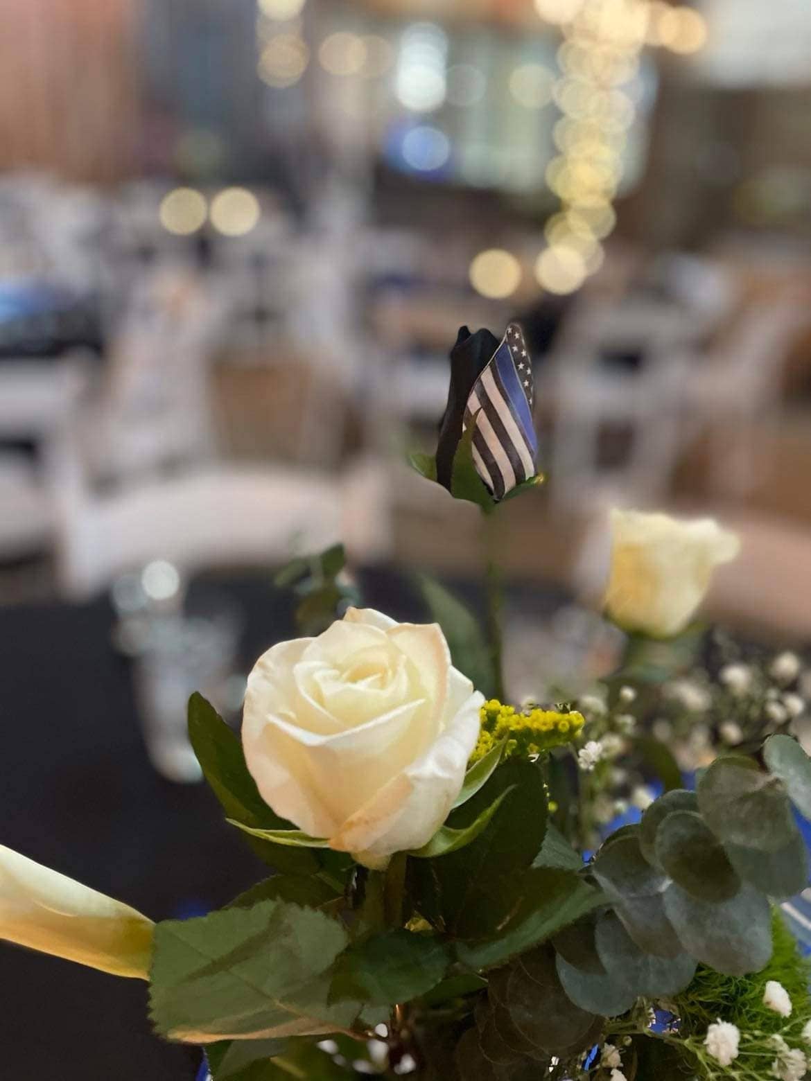 Home Run Accessories - Thin Blue Line Rose, Thin Red Line Rose, Police Support: Red Line Add Tulle