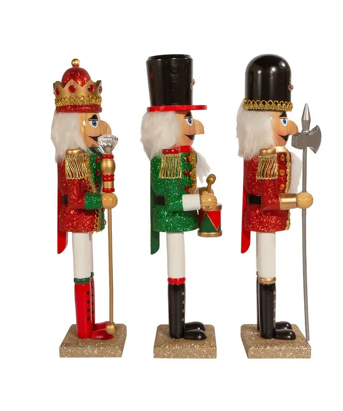 Kurt S. Adler, Inc. - 15"R/GR GLITTER KING/SOLDIER NUTCRACKERS 3A
