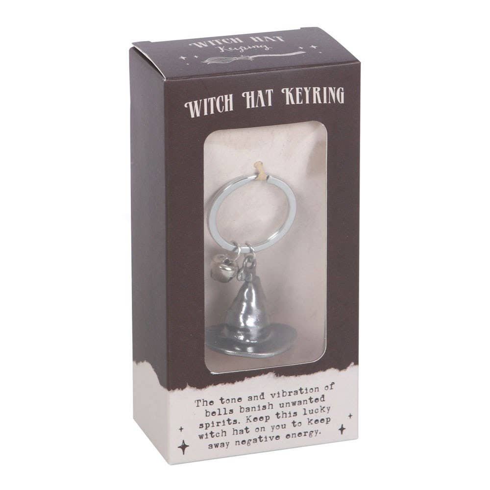 PACIFIC GIFTWARE - 15316 Witch Hat Keyring Halloween Decor C/48