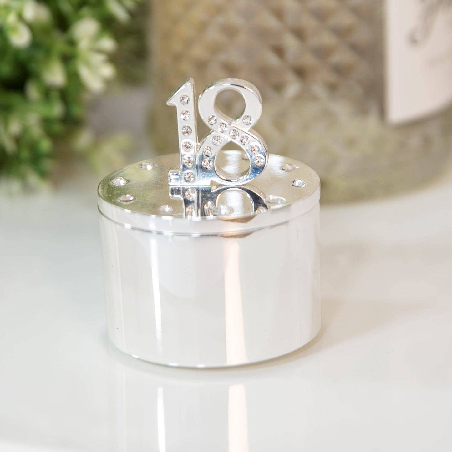 WIDDOP and Co. - Milestones Silverplated Trinket Box With Crystal 18