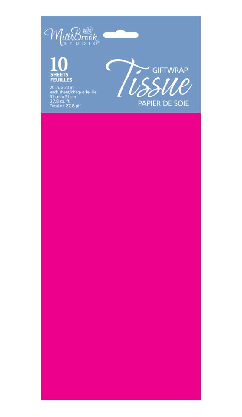 A-Line Greetings - Mill Brook Studio/10-Sheet Tissue/Cerise (12pcs) 93030