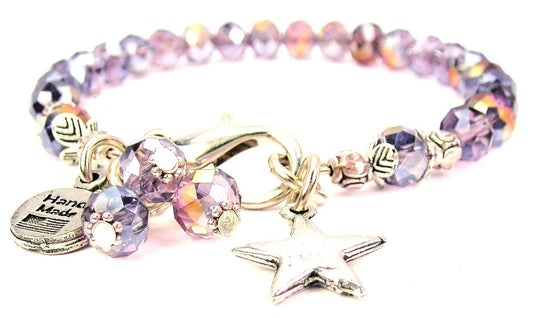 Chubby Chico Charms - Star Splash of Color Crystal Bracelet: Aqua