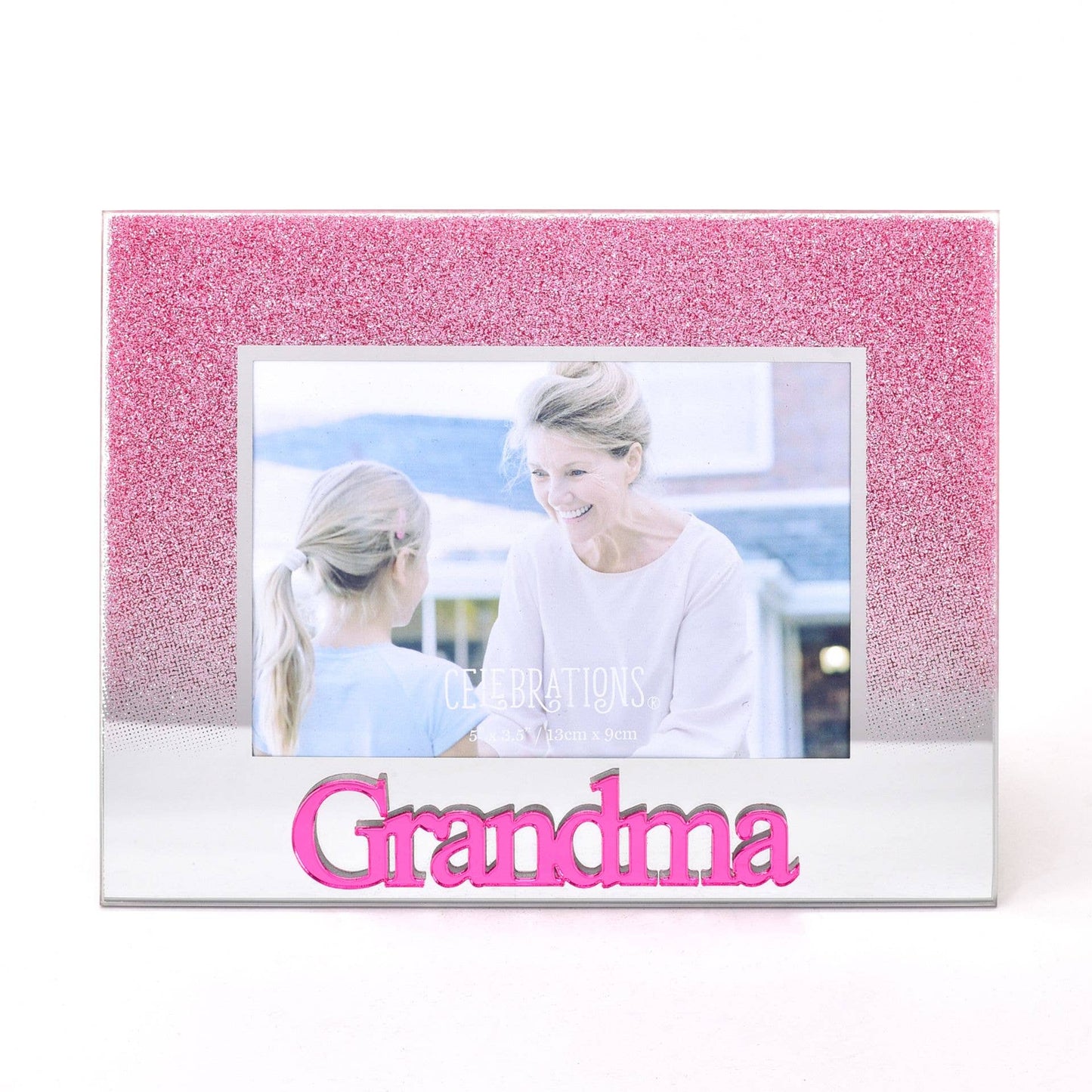 WIDDOP and Co. - **MULTI 8** Pink Glitter / Acrylic Frame 5" x 3.5" - Grandma