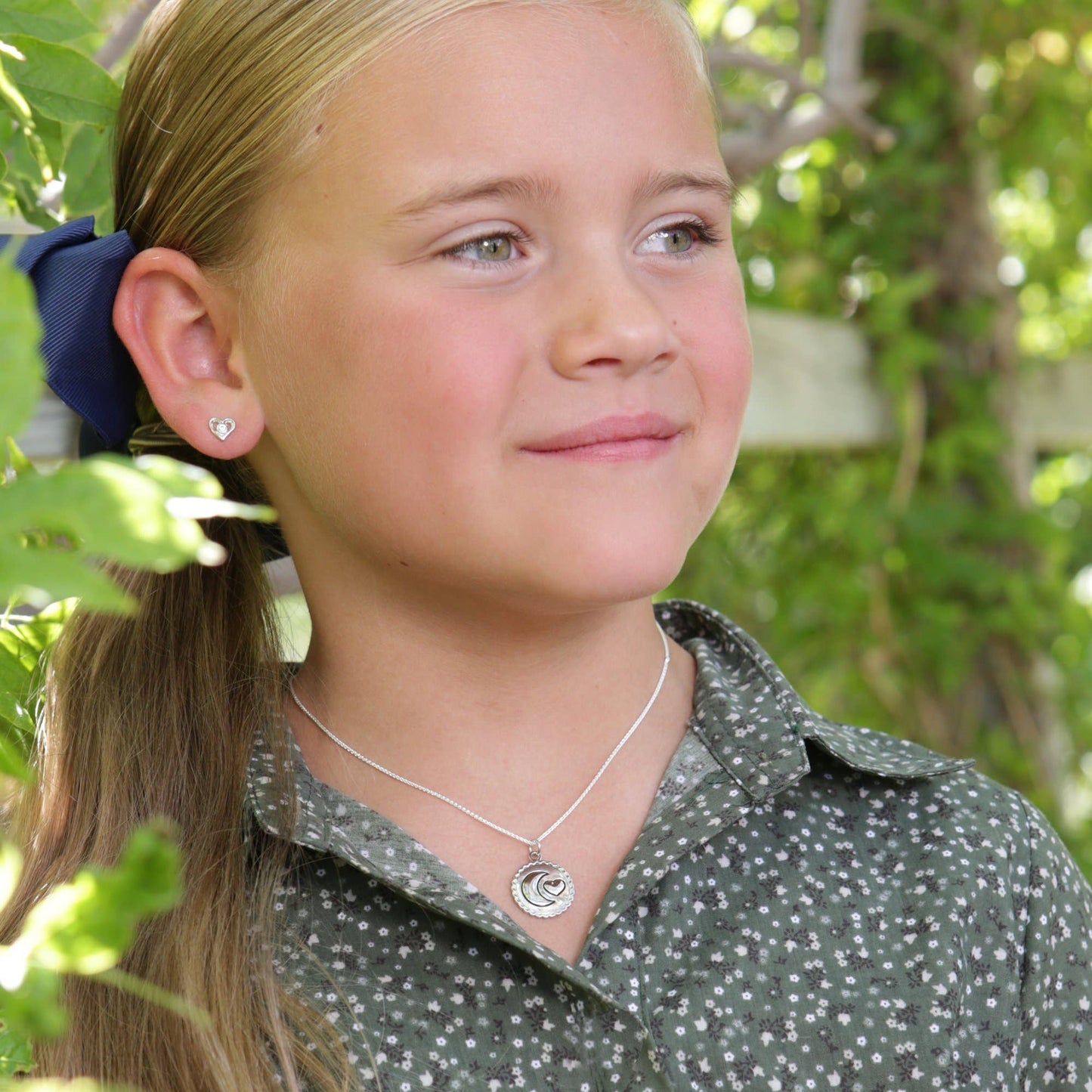 Cherished Moments - Sterling Silver Kids I Love You to the Moon & Back Necklace: 16-18 inch