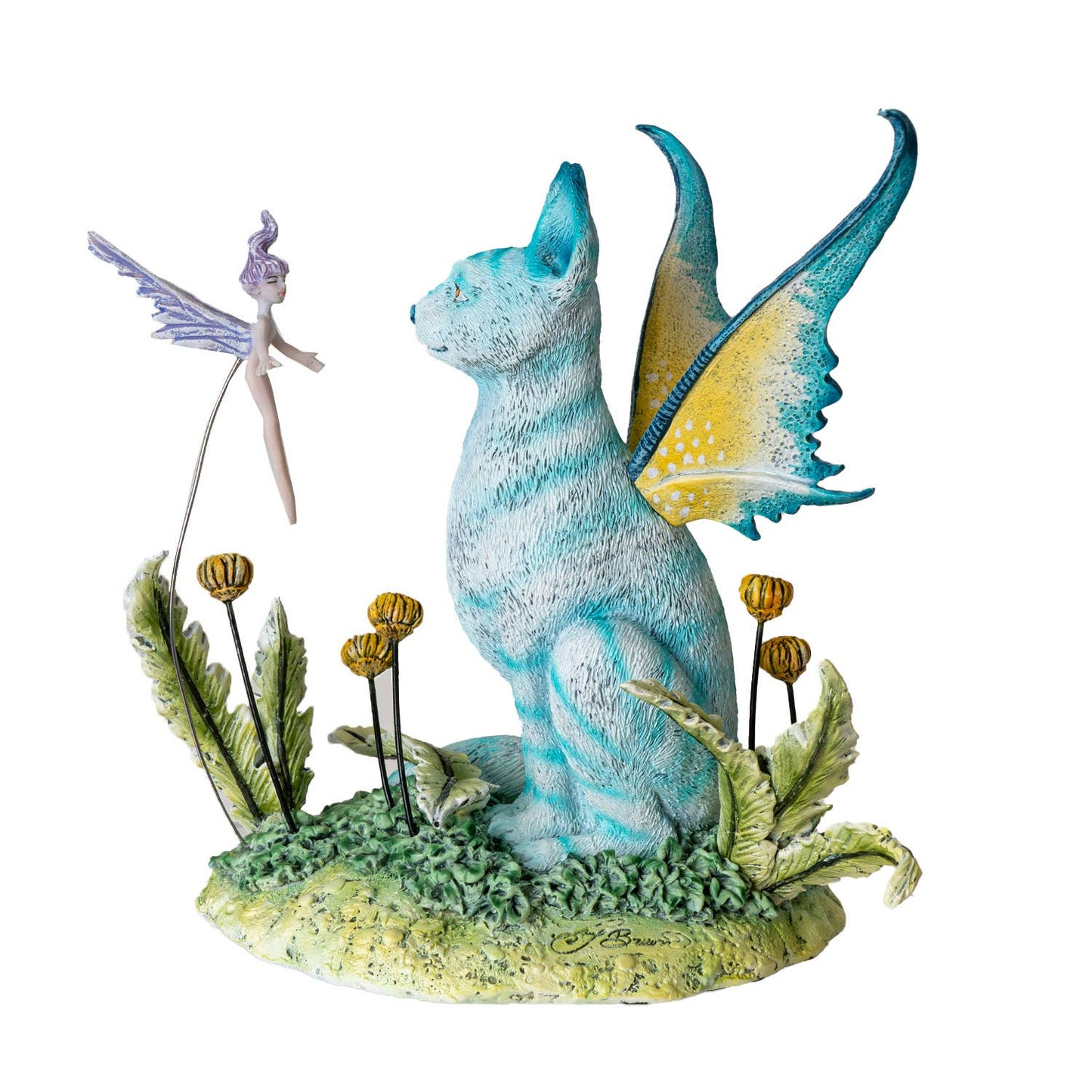PACIFIC GIFTWARE - 15965 Blue Fairy Cat by Amy Brown