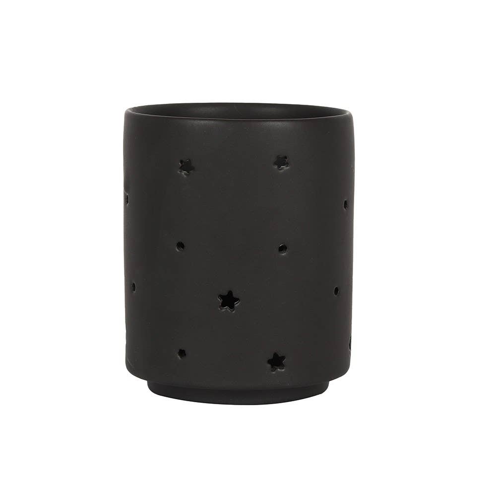 Something Different Wholesale - Small Black Triple Moon Cut Out Tealight Candle Holder