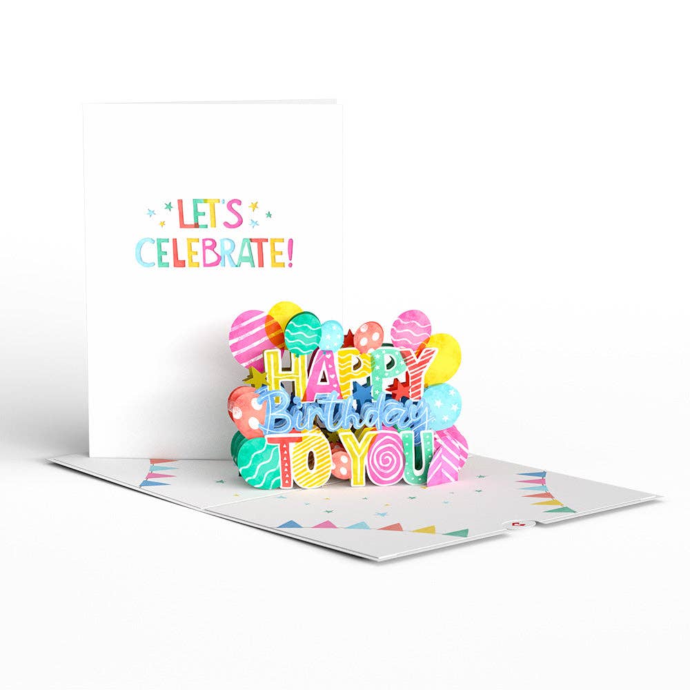 Lovepop Cards - Let's Celebrate Birthday 5''x7'' Card, Birthday Cards