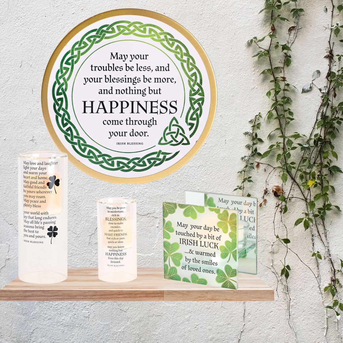 Cottage Garden - Candleholder Love & Laughter Light 10In