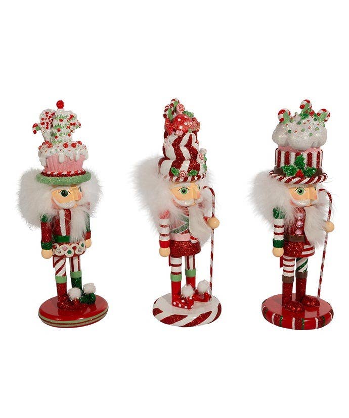 Kurt S. Adler, Inc. - 10"CANDY+CAKE FUN HATS NUTCRACKERS
