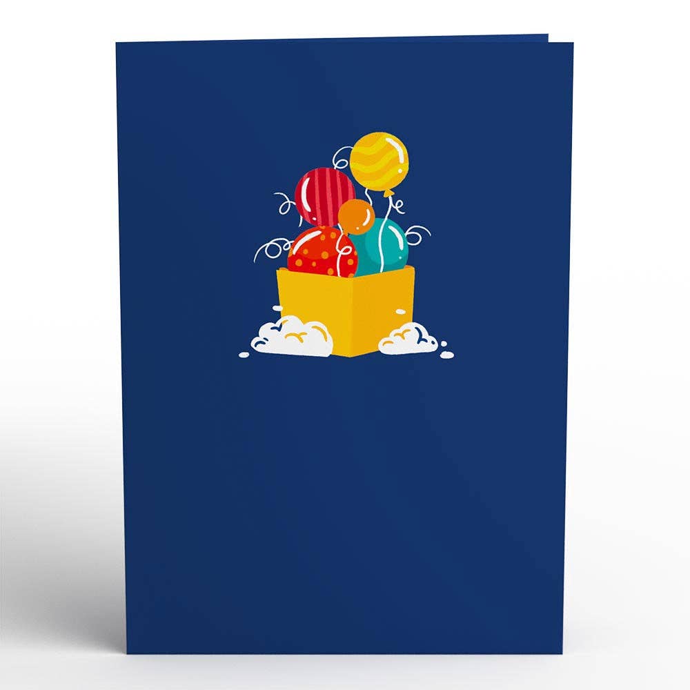 Lovepop Cards - Happy Birthday Banner and Balloons 5''x7'' Card