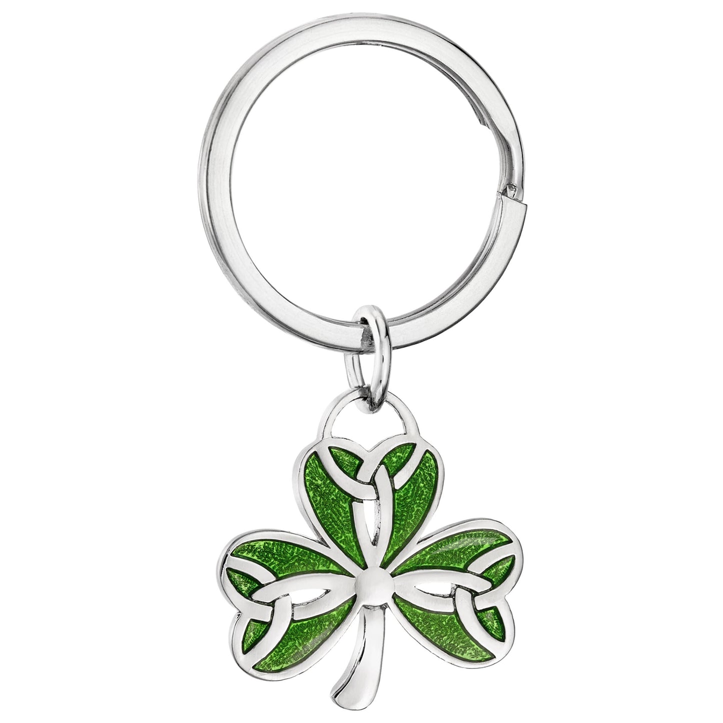 Joyful Sentiments - Irish Clover Shamrock Keyring Stainless Steel