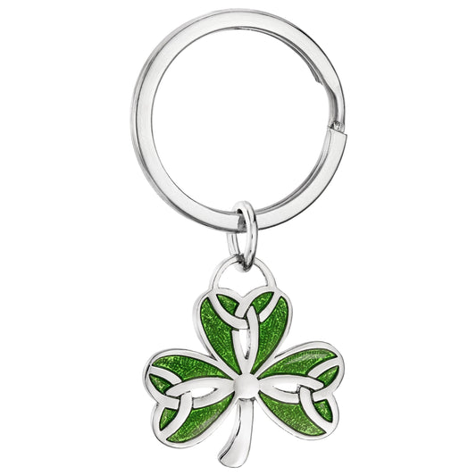 Joyful Sentiments - Irish Clover Shamrock Keyring Stainless Steel