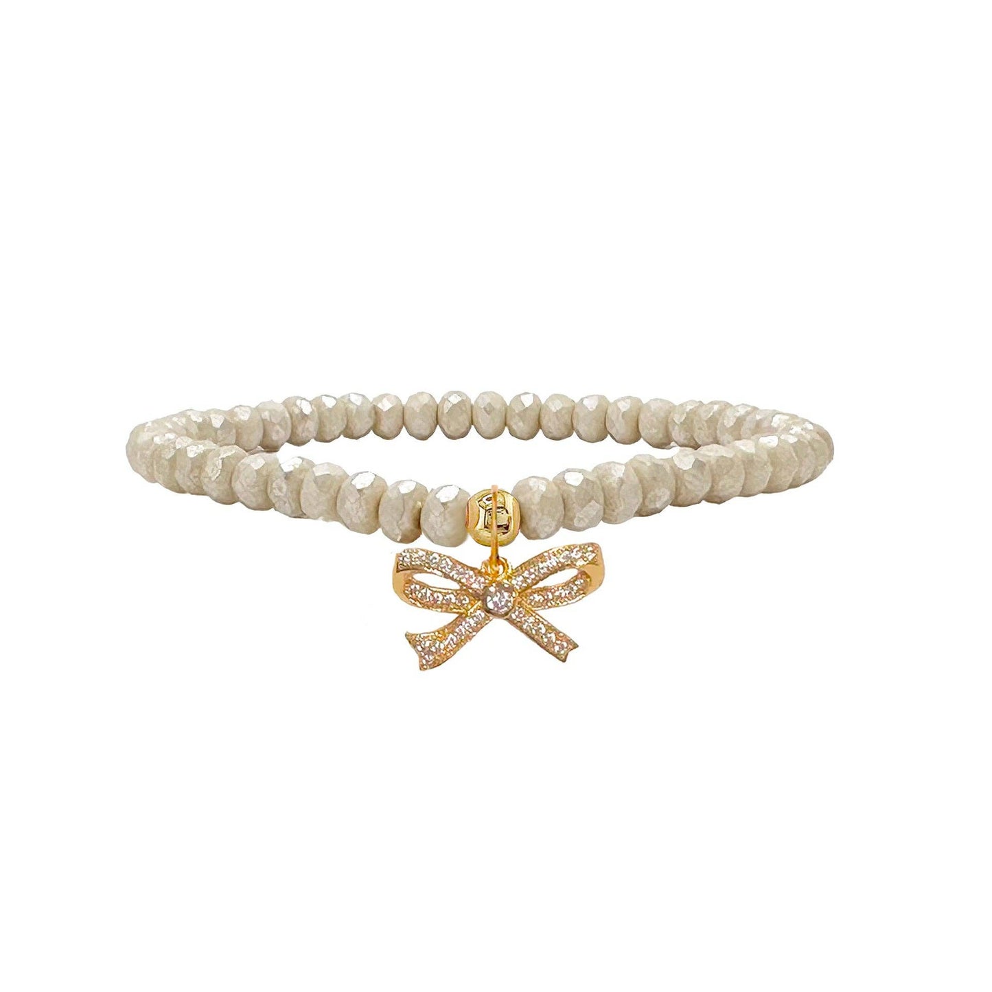 Love, Lisa - Harper Pretty CZ Bow Bracelet: Misty Rose