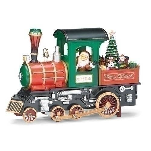 Roman - 6.7" H Musical LED Rotating Train Engine
