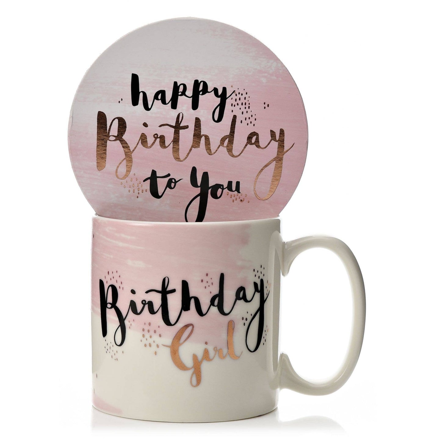 WIDDOP and Co. - Luxe Ceramic Mug & Coaster - Birthday Girl