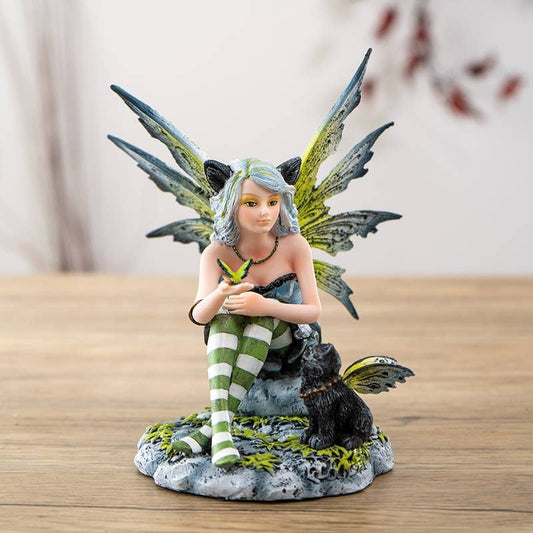 PACIFIC GIFTWARE - 15765 Fairy with Black Cat