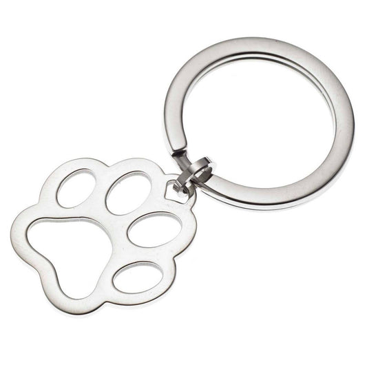 Joyful Sentiments - Open Paw Print Keyring Stainless Steel
