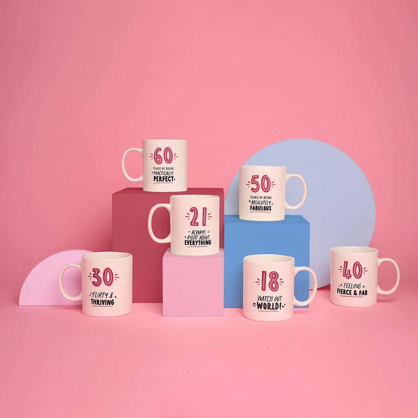 WIDDOP and Co. - Hullabaloo Birthday Mug - 40 Pink