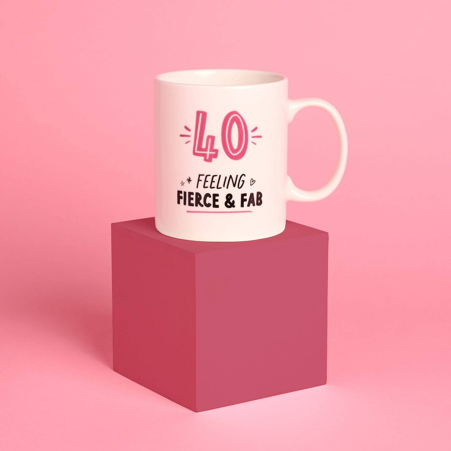 WIDDOP and Co. - Hullabaloo Birthday Mug - 40 Pink